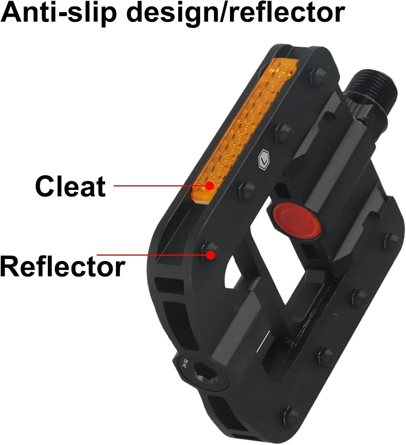 1 Pair Bike Pedals, Folding Pedals, Bike Aluminum Alloy Pedals with Reflective Plate Non-Slip Waterproof Wide Flat Cycling Foldable Pedals for Ebike, Urban Commute, MTB Bikes