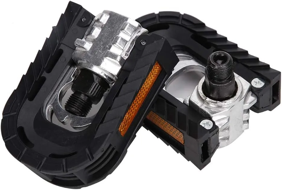 1 Pair Foldable Aluminum Alloy Bike Pedals Lightweight Metal Bicycle Pedals for Folding Bike, Mountain Bike, Road Bike