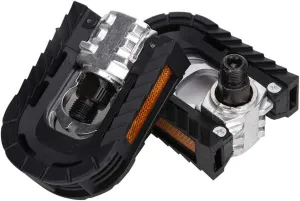 1 Pair Foldable Aluminum Alloy Bike Pedals Lightweight Metal Bicycle Pedals for Folding Bike, Mountain Bike, Road Bike