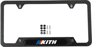 1 PC Carbon Fiber M Kith License Plate Frame Sport, Stainless Steel