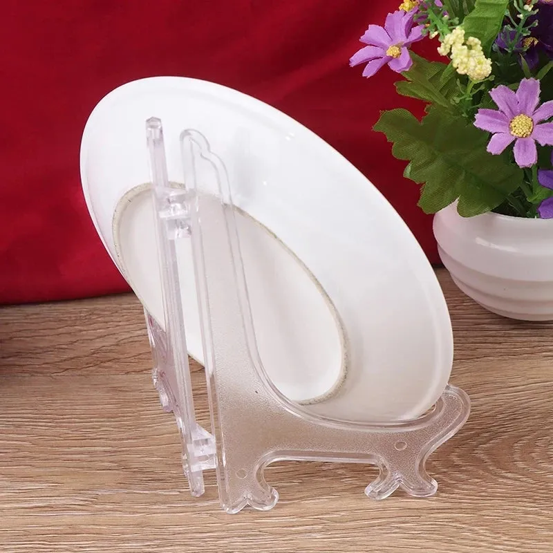 10x Easel Photo Picture Bowl Clear Plate Stand Display Bowl Dish Holder Frame