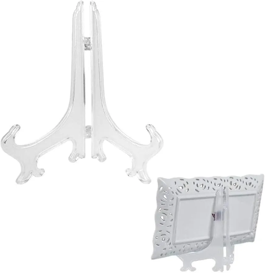 10x Easel Photo Picture Bowl Clear Plate Stand Display Bowl Dish Holder Frame