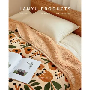 150x200cm Blanket Winter Thickened Single Blanket Coral Fleece Sofa Cover