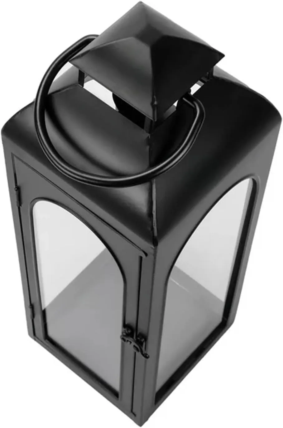 16 Inches Metal and Tempered Glass Candle Lantern - Premium Outdoor Lantern, Decorative Lanterns with Handcrafted Design for Patio, Garden & Indoor Decor