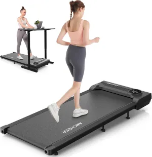2 in 1 Under Desk Treadmill for Home Office, ANCHEER Walking Pad Under Desk Treadmill,2.5 HP Walking LCD Display(Black)