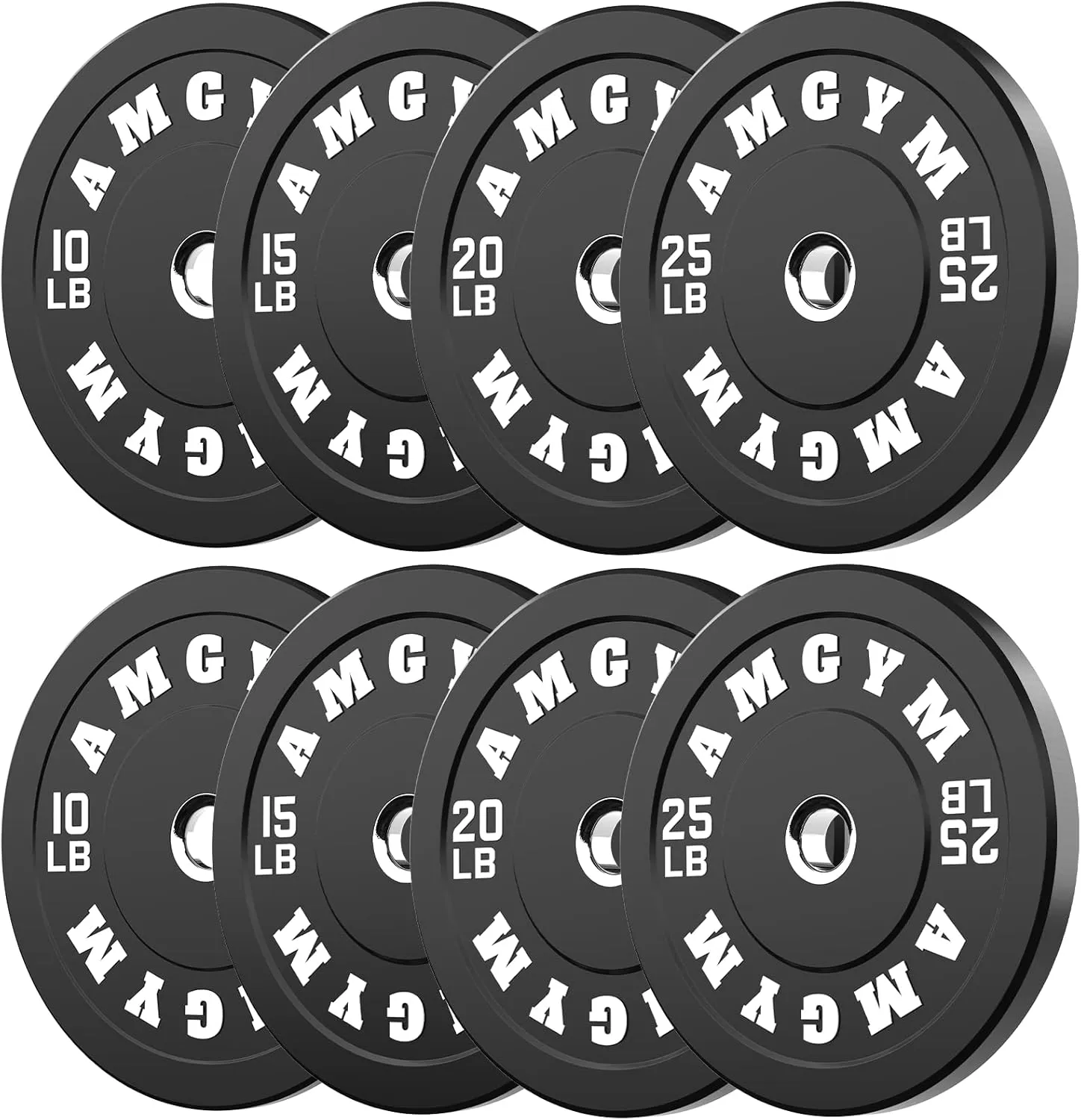 2 Inch Bumper Plates，10-500lbs，Barbell Rubber Olympic Weight Plates Set for Home Gym, Strength Training & Weight Lifting,Multiple Options/Colors