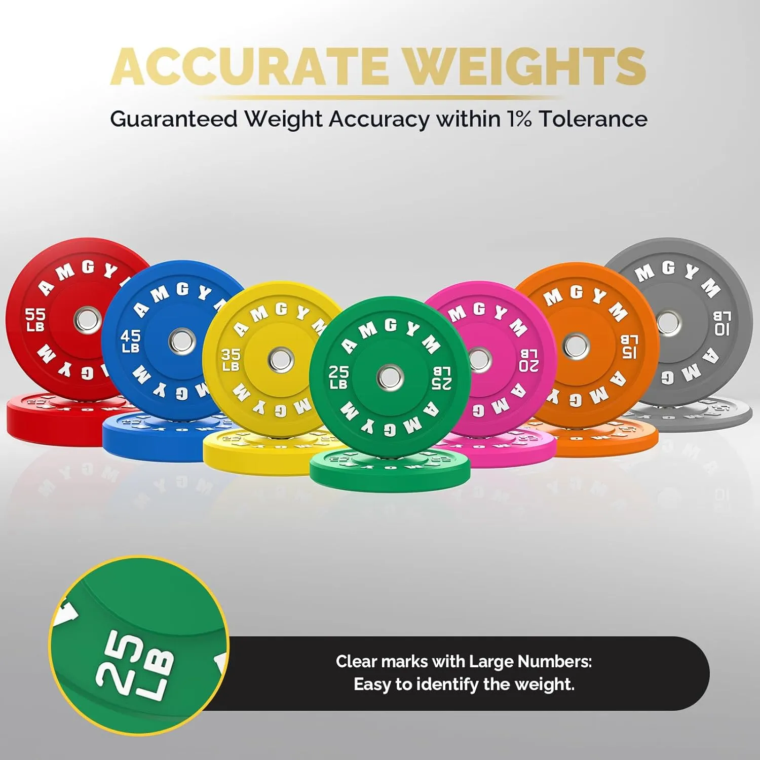 2 Inch Bumper Plates，10-500lbs，Barbell Rubber Olympic Weight Plates Set for Home Gym, Strength Training & Weight Lifting,Multiple Options/Colors