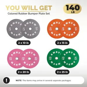 2 Inch Bumper Plates，10-500lbs，Barbell Rubber Olympic Weight Plates Set for Home Gym, Strength Training & Weight Lifting,Multiple Options/Colors