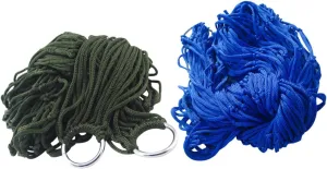 2pcs Nylon Rope Hammock Indoor Hammock Outdoor Hanging Bed Outdoor Sleeping Hammocks Hammack Outdoor Portable Folding Hammock Outdoor Swing Outdoor Hammock Foldable Travel Nap Bed