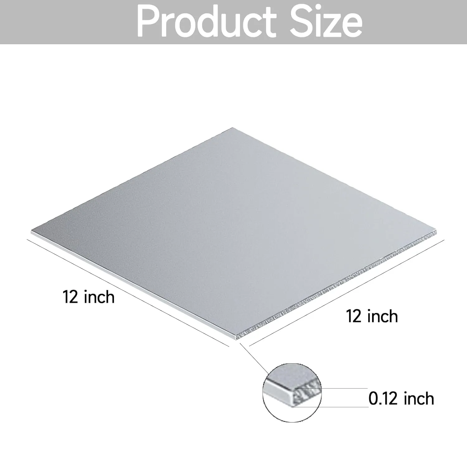 304 Stainless Steel Sheet - 12" X 12" X 1/8" Thin Stainless Steel Plate 1/8 Inch Thickness with Protective Film Metal Sheets Shim Stock Sheets for Kitchen DIY Crafting etc. (305 x 305 x 3 mm)