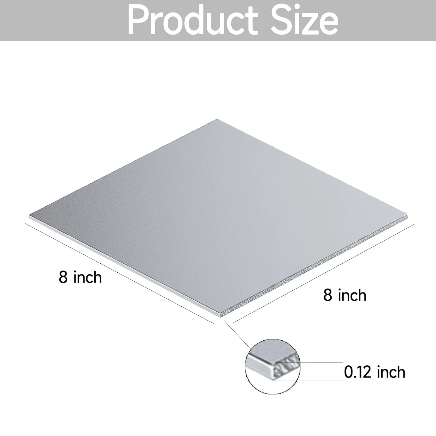304 Stainless Steel Sheet - 8" X 8" X 1/8" Thin Stainless Steel Plate 1/8 Inch Thickness with Protective Film Metal Sheets Shim Stock Sheets for Kitchen DIY Crafting etc. (203 x 203 x 3 mm)