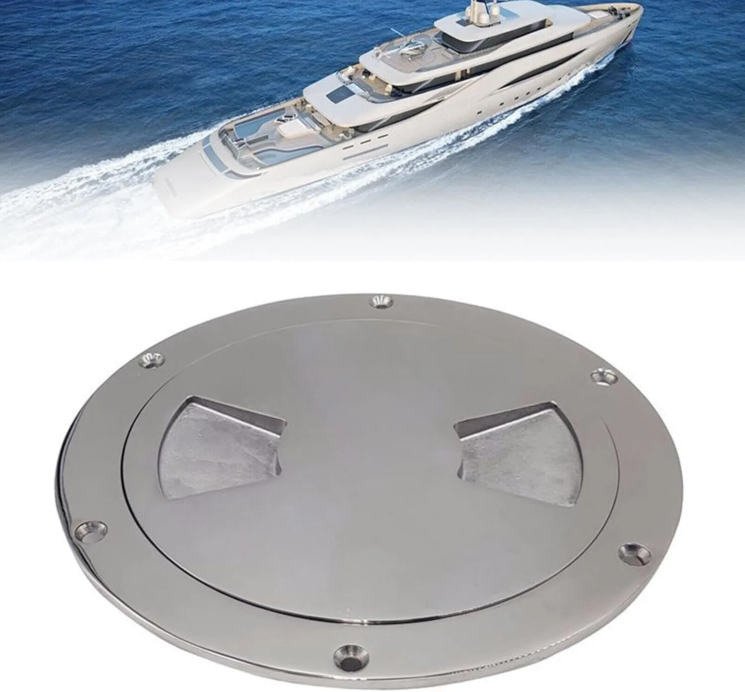316 Grade Stainless Steel Inspection Deck Plate, 6inch Round Boat Access Hatch Cover/Deck Plate/Inspection Hatch, for Marine Boat Yacht Truck RV