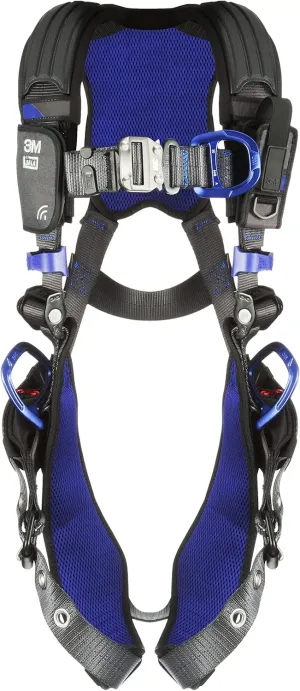 3M 1113421 DBI-SALA ExoFit X300 Comfort Vest Climbing/Positioning Safety Harness, General Industry Fall Protection, Back, Front, and Hip D-Rings, Tongue Leg Buckle, Quick Connect Chest, Medium