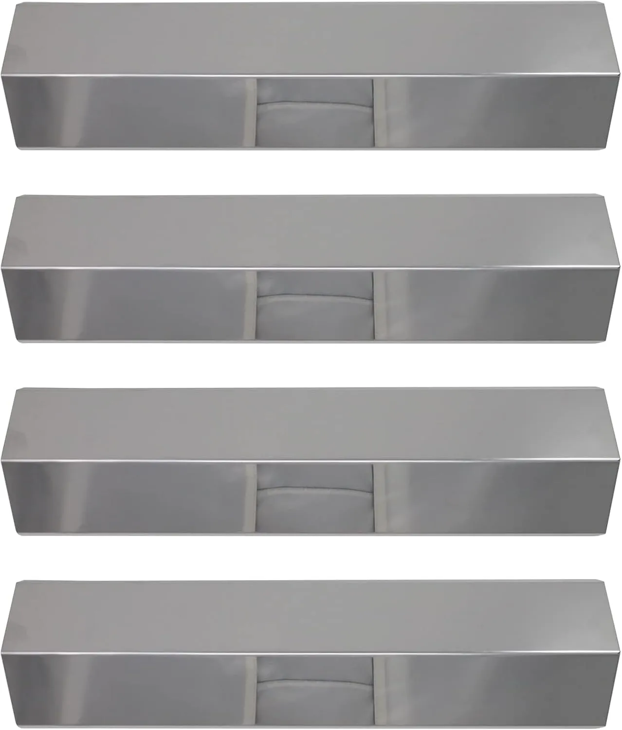 4-Pack BBQ Grill Heat Shield Plate Tent Replacement Parts for Charmglow 810-8410-S - Compatible Barbeque Stainless Steel Flame Tamer, Guard, Deflector, Flavorizer Bar, Vaporizer Bar, Burner Cover 15"