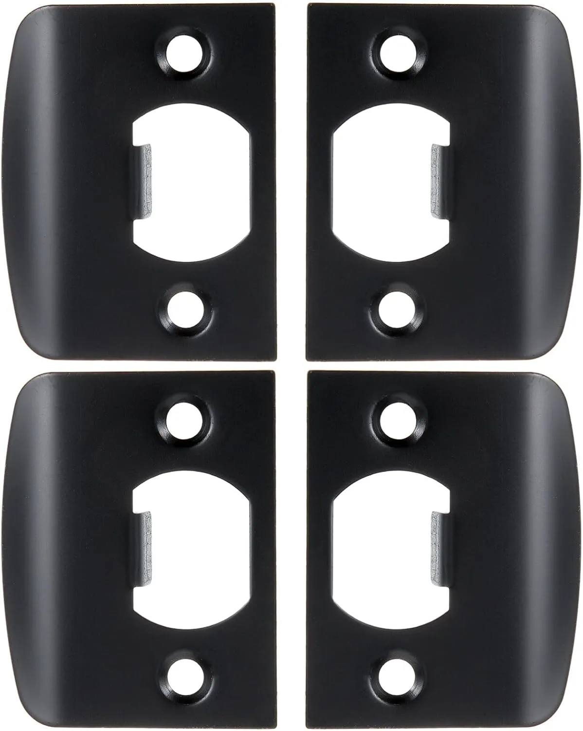 4pcs Cam Plate Covers Front Door Reinforcement kit Door Kick Plate Door Hole Filler Plate Door Strike Plate Filler Door Jamb Repair Kit Stainless Steel Door Guide Piece