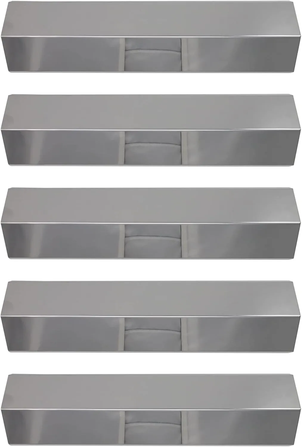 5-Pack BBQ Grill Heat Shield Plate Tent Replacement Parts for Charmglow 810-8410-S - Compatible Barbeque Stainless Steel Flame Tamer, Guard, Deflector, Flavorizer Bar, Vaporizer Bar, Burner Cover 15"