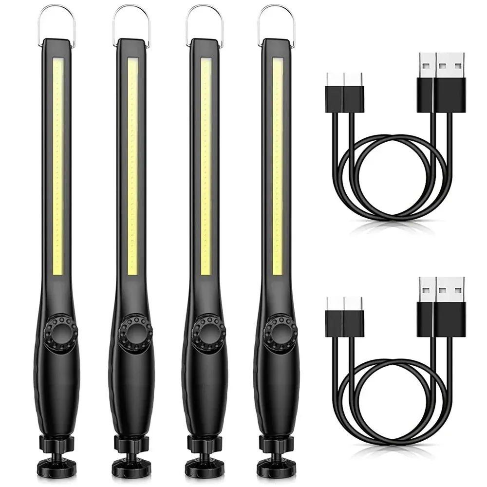 5-Pack COB LED Magnetic Work Light, USB Rechargeable Flashlight Torch, Portable Lantern for Camping & Car Repair