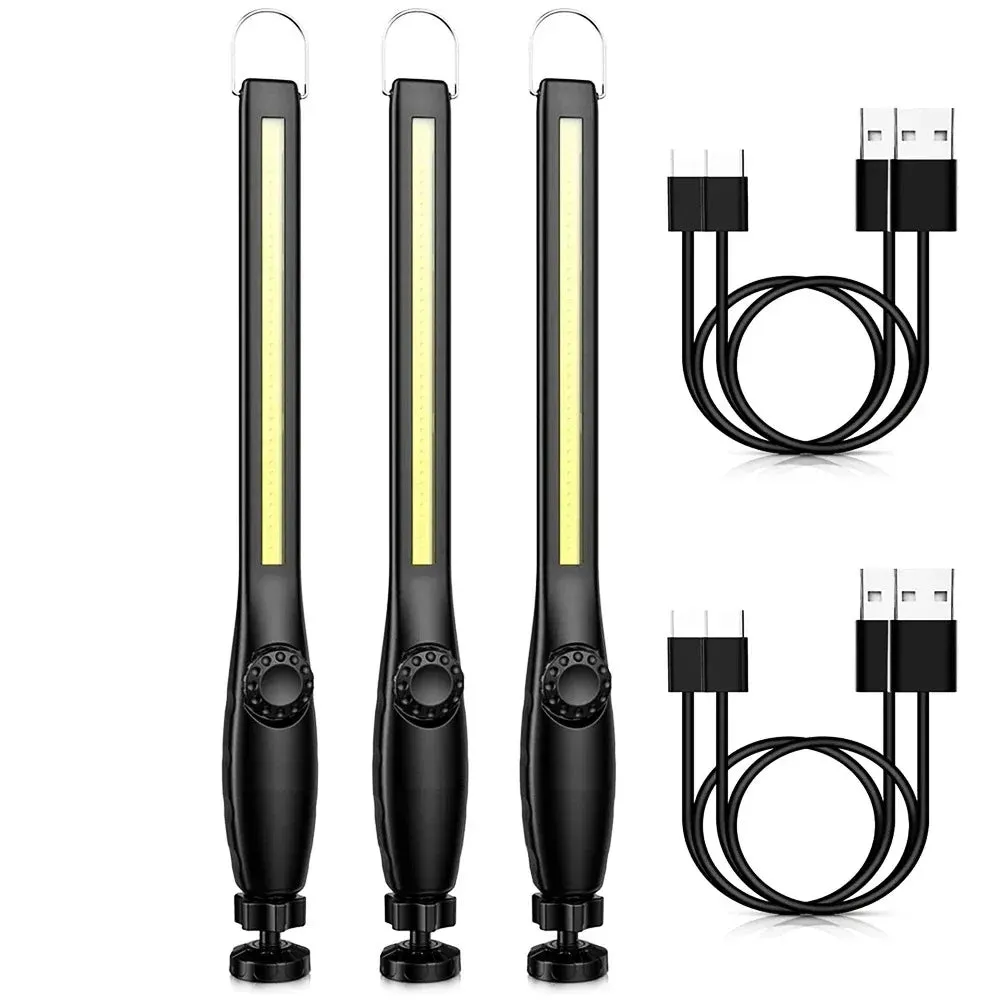 5-Pack COB LED Magnetic Work Light, USB Rechargeable Flashlight Torch, Portable Lantern for Camping & Car Repair