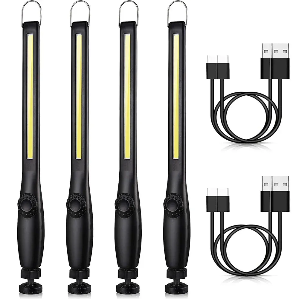 5-Pack COB LED Magnetic Work Light, USB Rechargeable Flashlight Torch, Portable Lantern for Camping & Car Repair