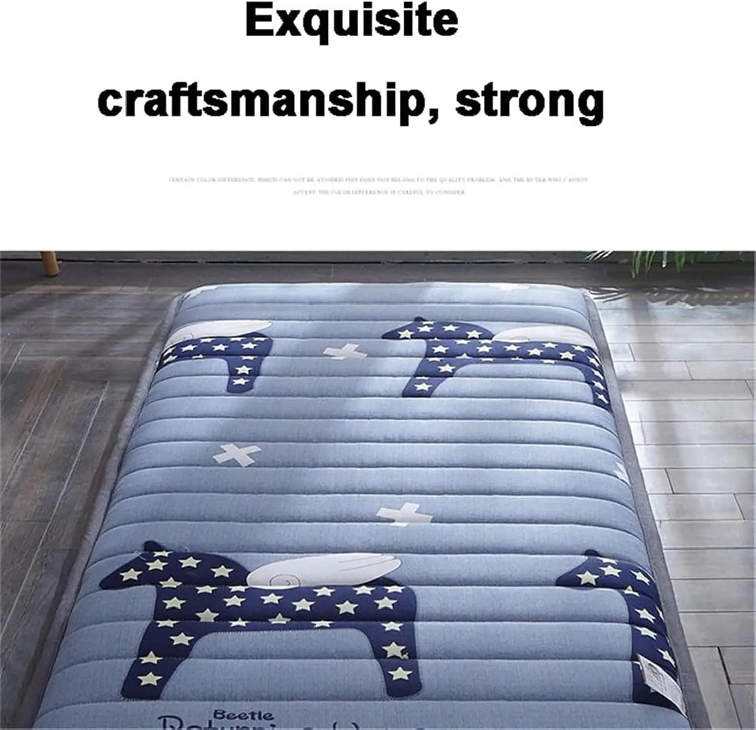 5Cm Thicken Cotton Tatami Mattress, Student Dormitory Mattress| Foldable Mattress Breathable Soft No-Slip Mattress/Portable Futon Mat Sleeping Floor Mat(B,Twin 90x200cm)
