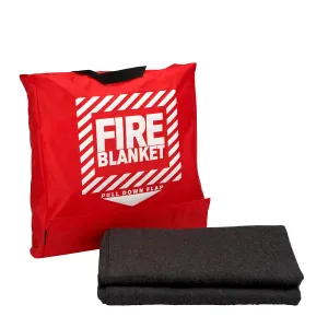62"x 80" Wool Fire Blanket in Hanging Pouch