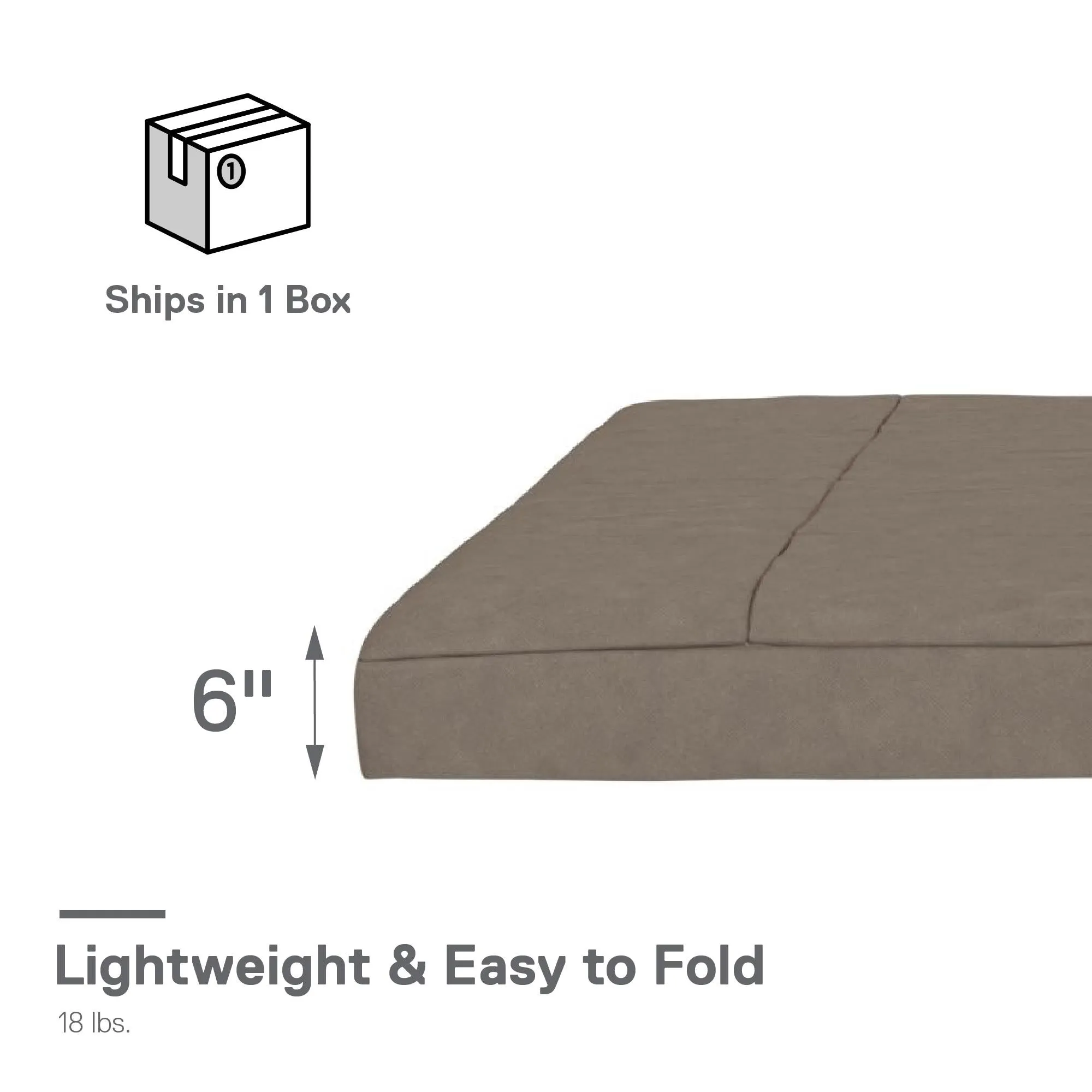 6" Full Size Futon Mattress with Quilted Cover