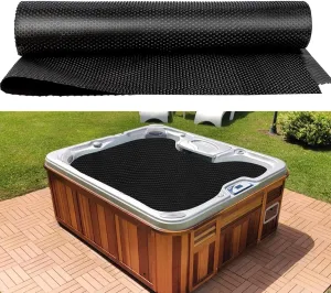 7 x 7 FT Spa and Hot Tub Cover, 16Mil Square Hot Tub Thermal Blanket, Insulation Solar Blanket Bubble Cover for Energy Efficiency & Safety