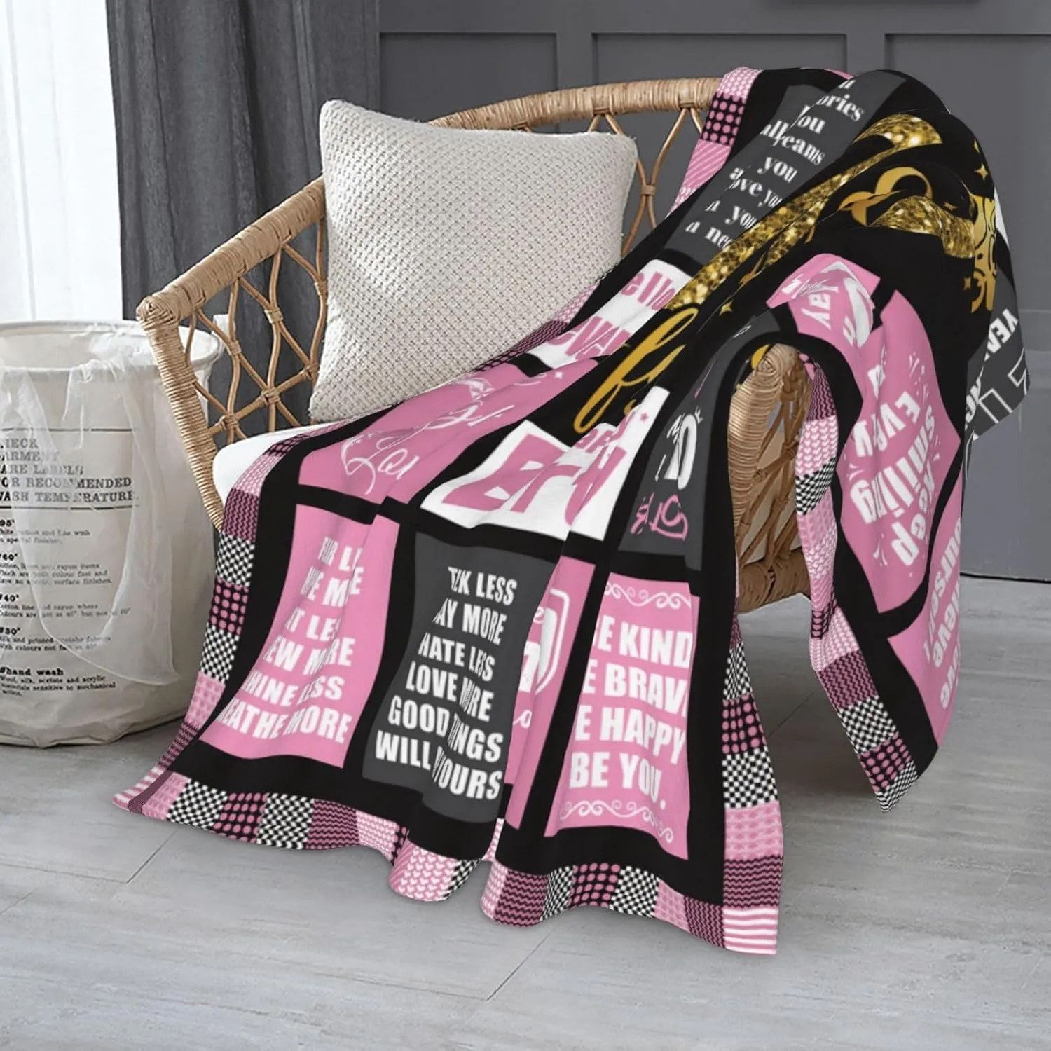 70th Birthday Gifts for Women, 1955 70 Years Old Flannel Throw Blanket 60x50 Inches, Anniversary Retirement Blankets Gifts for Family Friends Lovers