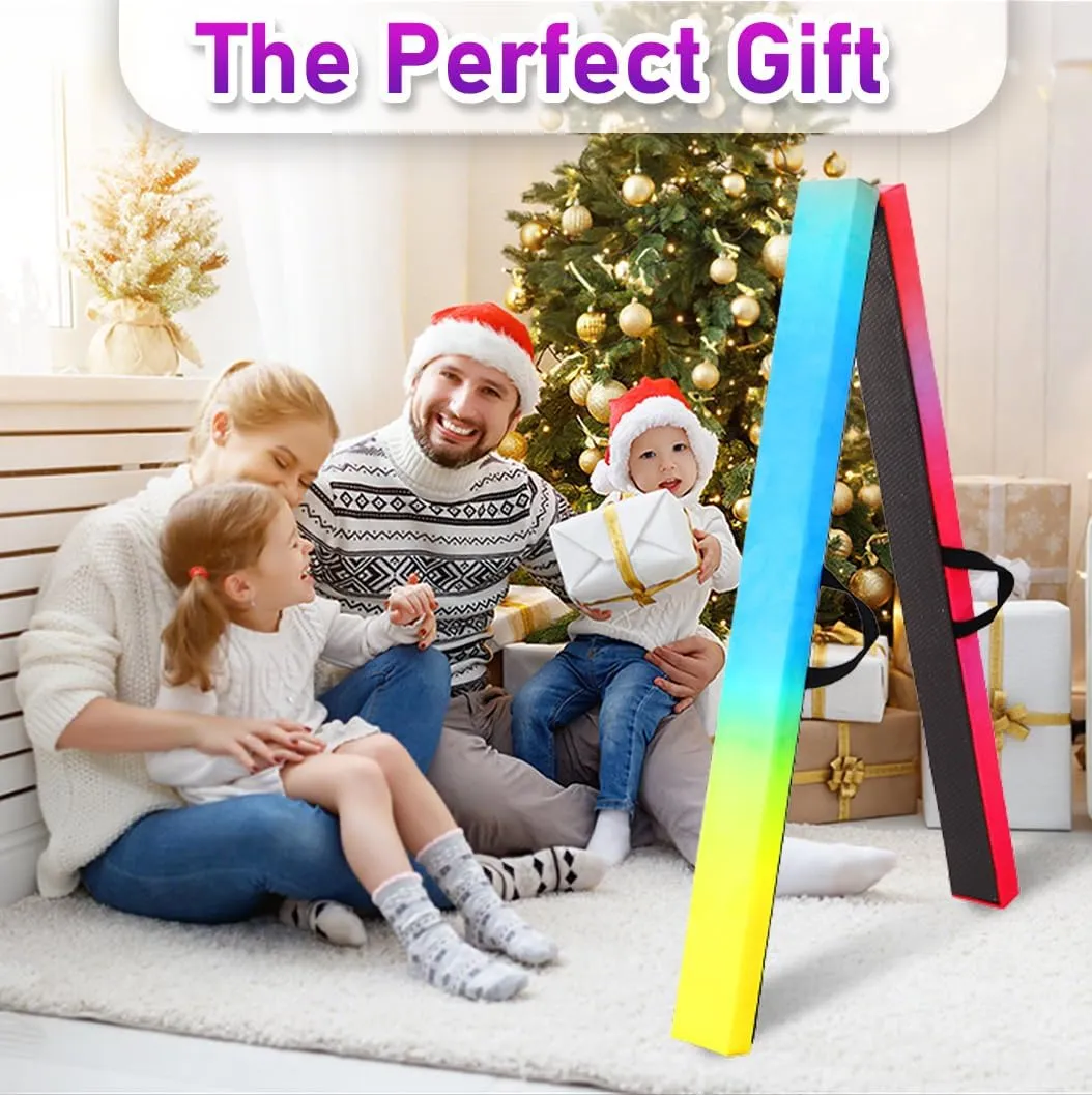8FT Folding Balance Beam -Gymnastics Floor Beam -Gymnastics Equipment for Kids,Wood core- Anti-Slip Bottom and Carrying Bag for Home