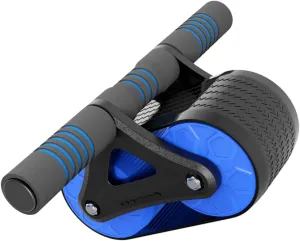 Abdominal Exercise Roller Tricep Workout Equipment Abdominal Wheel Roller Boxing Machine Portable Home Gym Multifunctional Abdominal Plate Wheel Foldable Exercise Bike Sliders Blue
