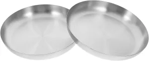 ABOOFAN Stainless Steel Snack Tray Camping Food Tray Dinner Dishes Elegant Design Easy to Clean