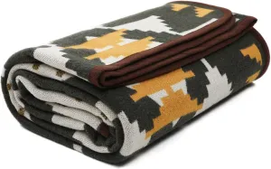 ACUSHLA Merino Wool Camp Blanket - Warm Thick Washable Large Outdoor Camping Sleeping Throw Blanket All Weather Aztec Style 63''X79''