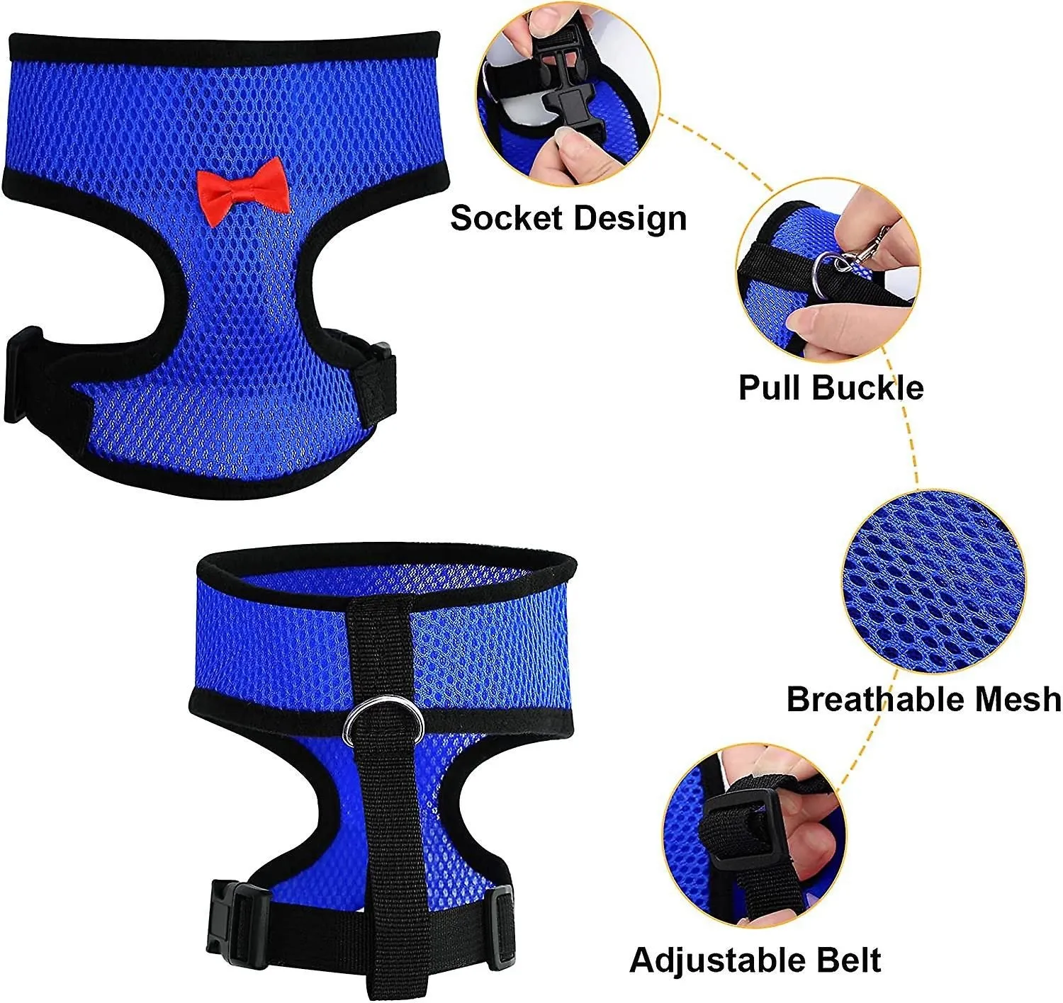 Adjustable Chicken Harness With Leash Comfortable Vest Breathable Chick