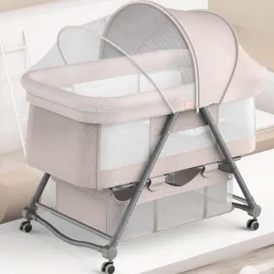 Adjustable Portable Baby Crib - Foldable Minimalist Design