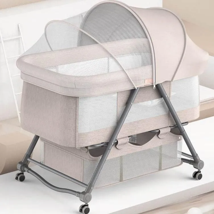 Adjustable Portable Baby Crib - Foldable Minimalist Design