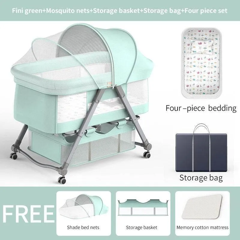 Adjustable Portable Baby Crib - Foldable Minimalist Design