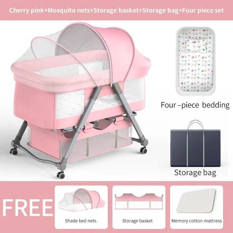 Adjustable Portable Baby Crib - Foldable Minimalist Design