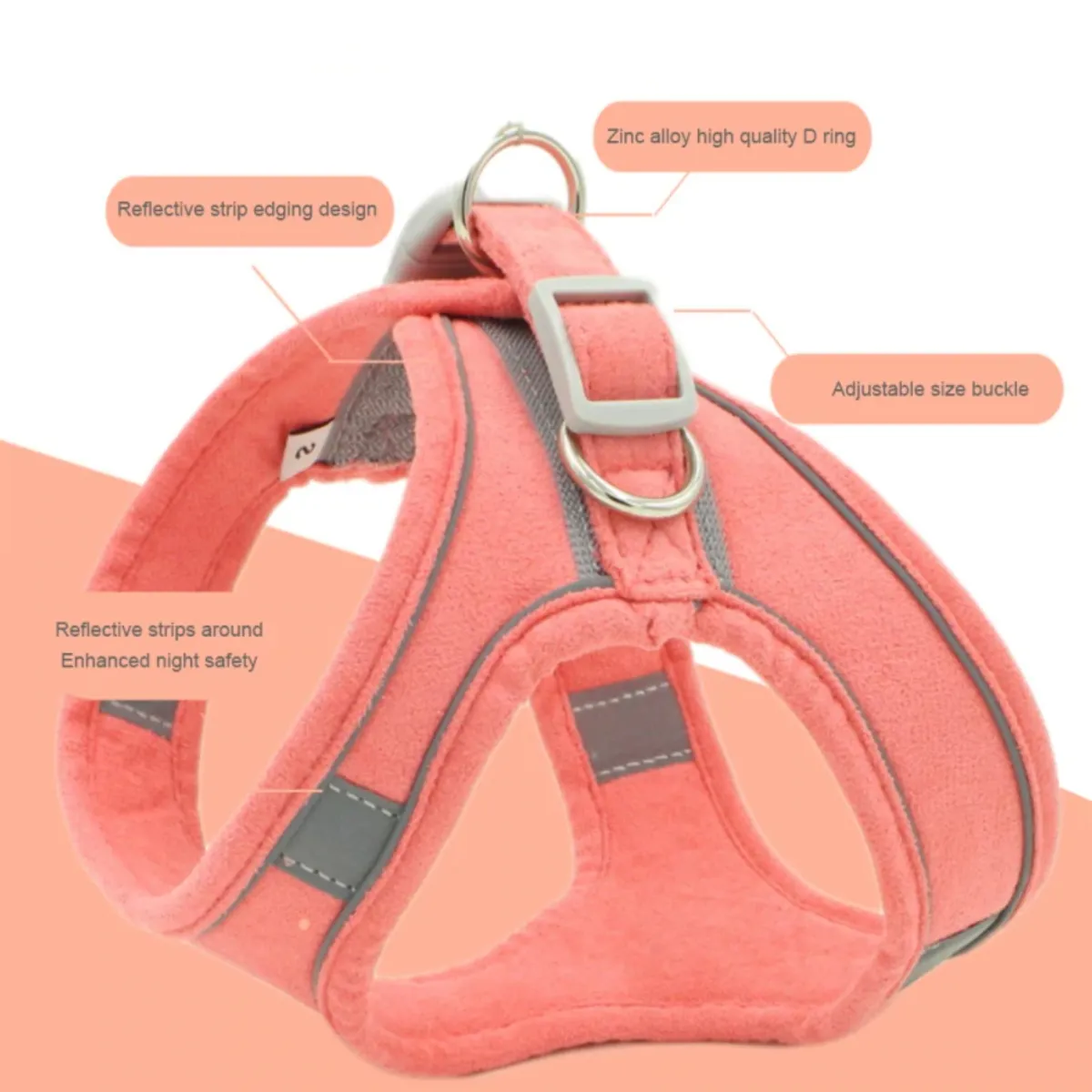 Adjustable Reflective Harness for Pets