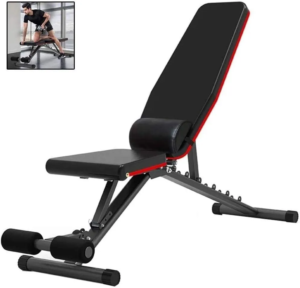 Adjustable Weight Bench,Adjustable Full Body Workout Dumbbell Bench Home Fitness Stool Foldable Abdomen Training Push Plate Multifunctional Dumbbell Stool Bench Press Stool Fitness