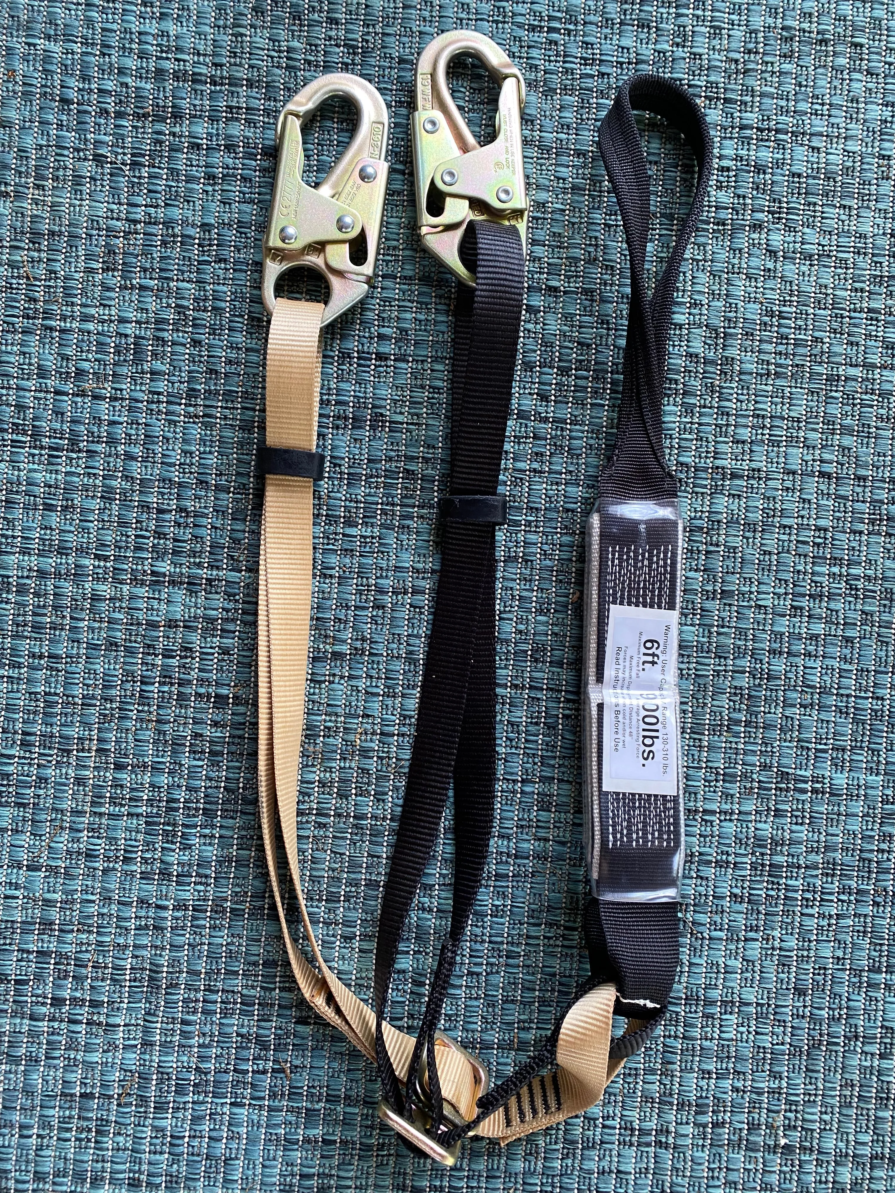Adjustable Y Lanyards w/ Loop Top & Shock Pack