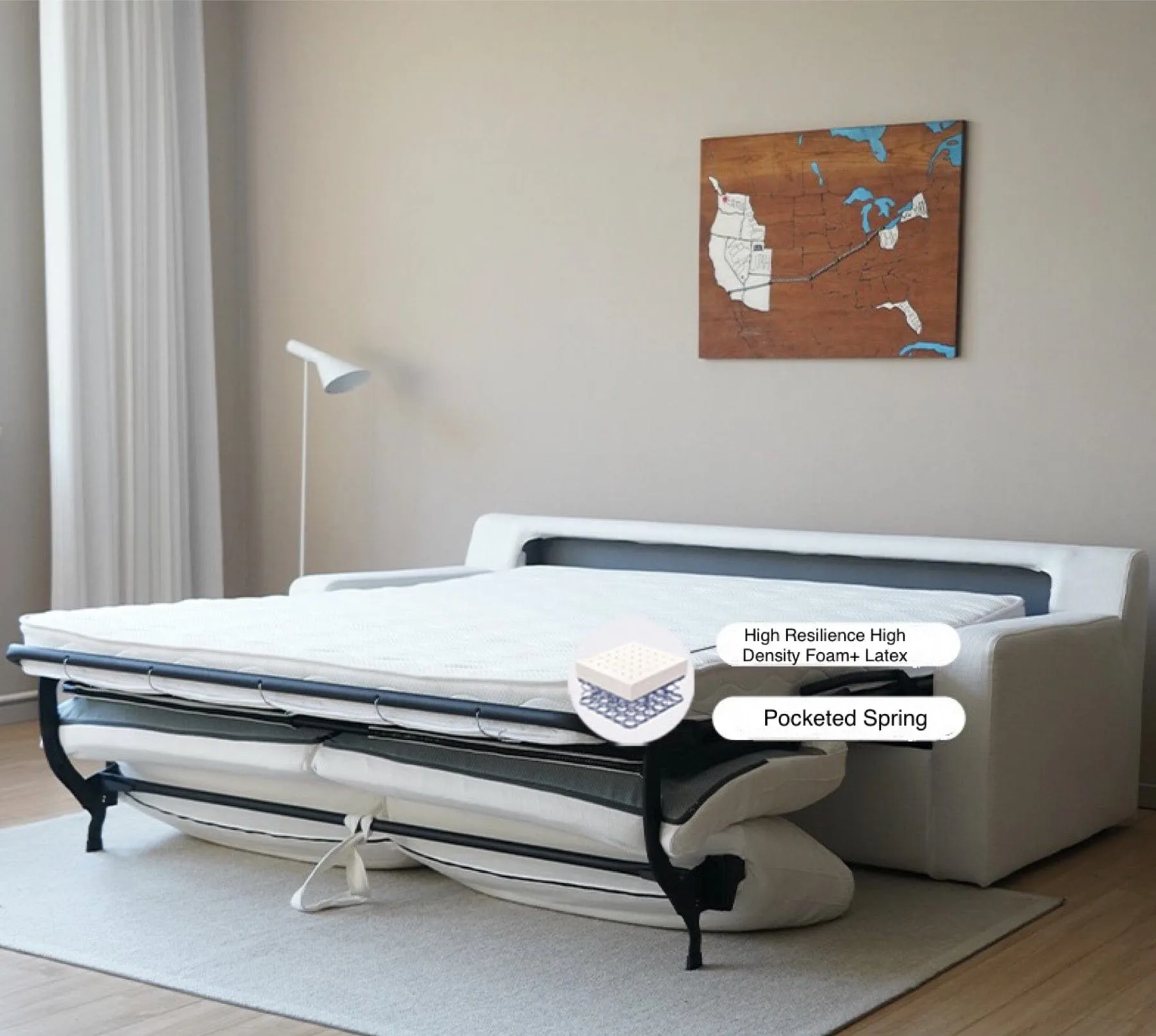 Adrian Foldable Sofa Bed with Mattress