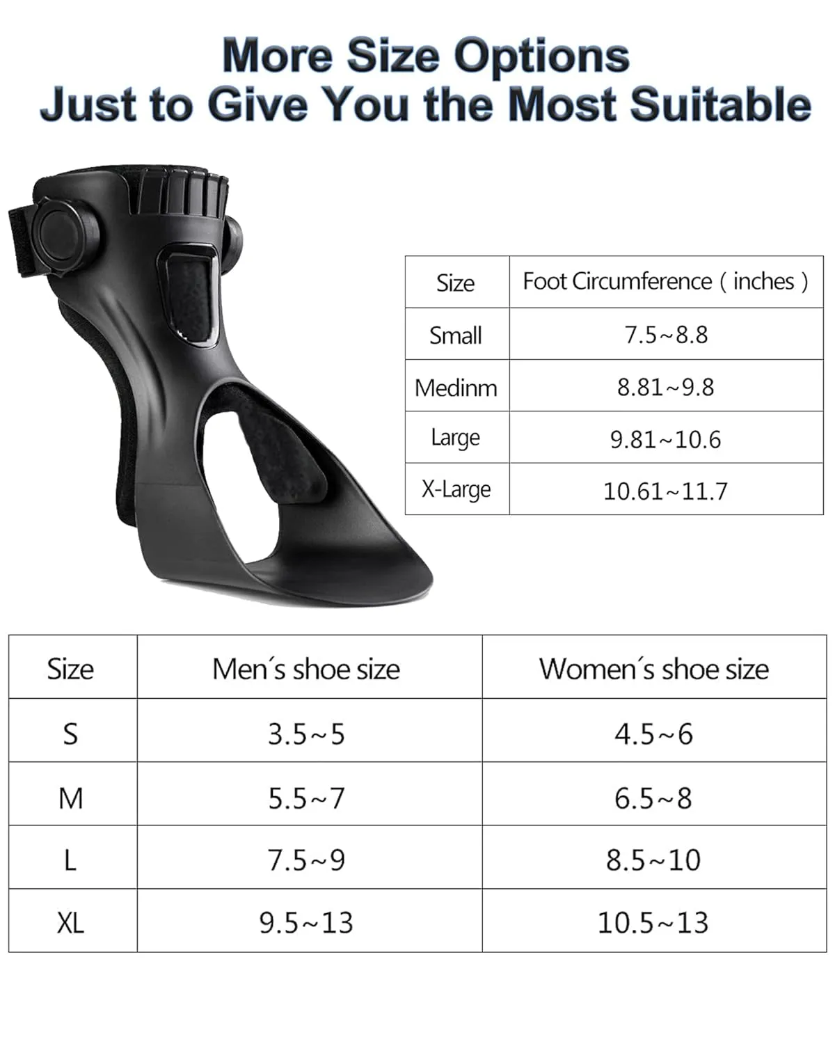 AFO Drop Foot Brace for Walking - Upgraded, Comfortable & Efficient, Adjustable, For Achilles Tendonitis, Plantar Fasciitis, Stroke, TBI, ALS, MS, Bone Fracture, ASO(Right, X-Large)