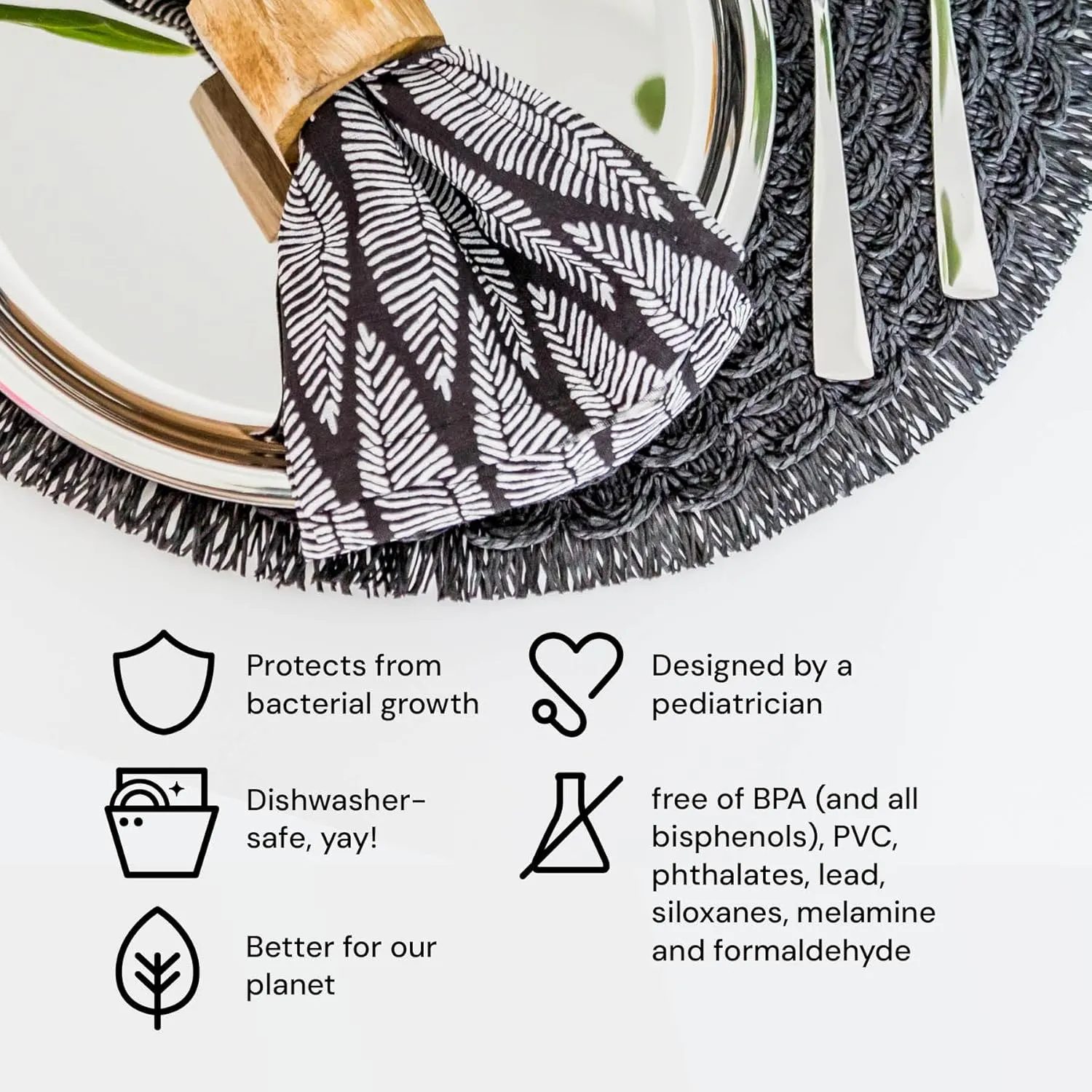 Ahimsa Stainless Steel Plates - 9" Round Classic Stainless Steel Kids Plates, Non Toxic Plate, Camping Plate, BPA Free & Dishwasher Safe (Set of 4)