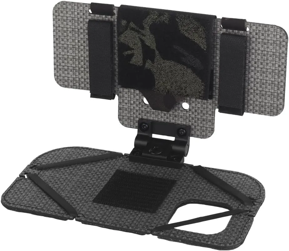 Airsoft Plate Carrier Accessory Molle Phone Mount Outdoor Lightweight Navigation Board for 15Pro, Wide Angle Foldable Phone Holder Chest Rig Hovering Tactical Vest Mount