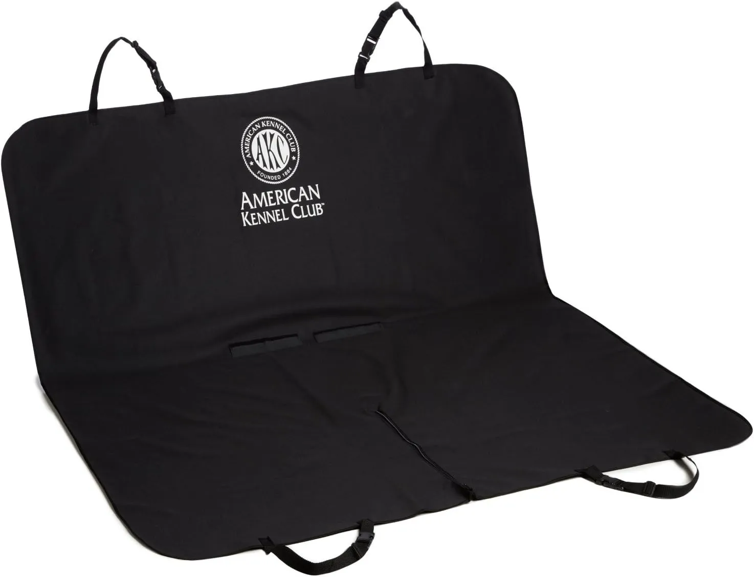 American Kennel Club Hammock Style Pet Car Seat Cover for Back Seats - 56 x 54 Inches - Black
