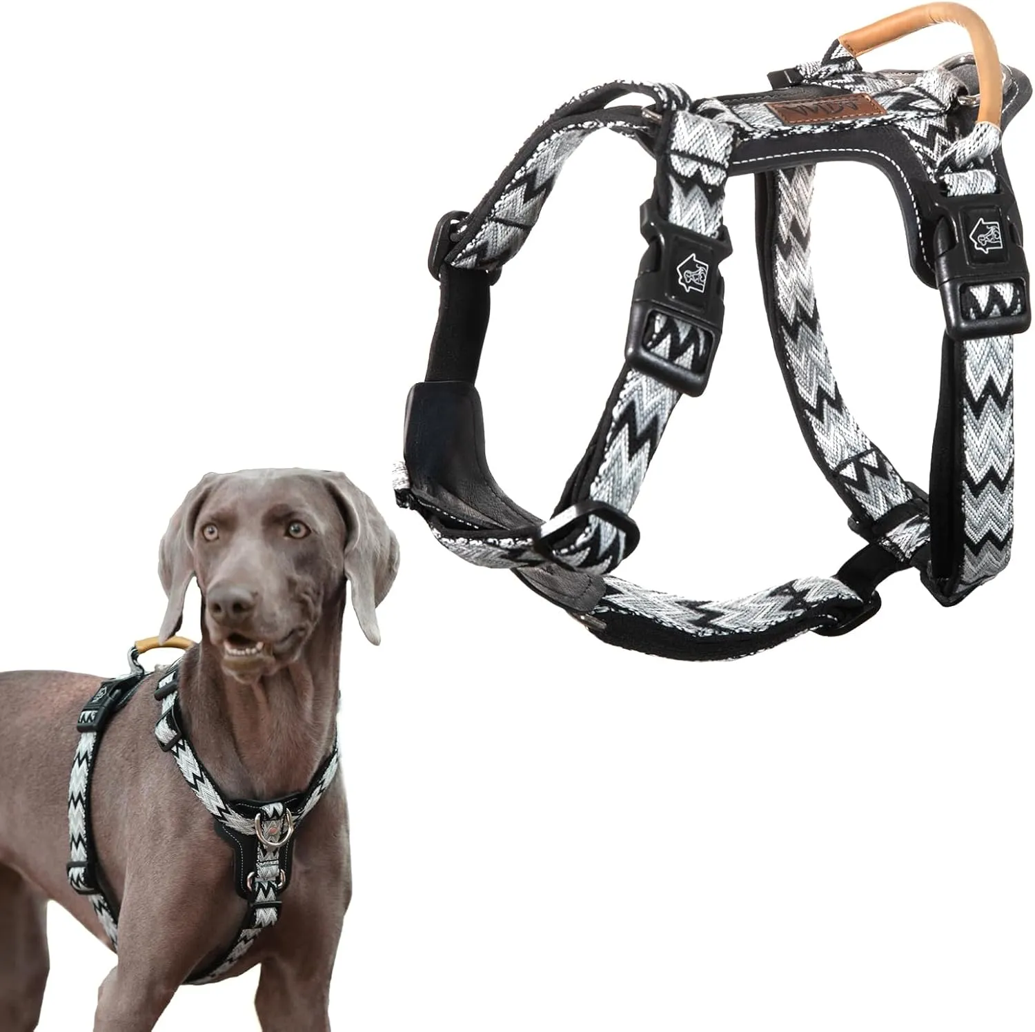 ANDA Easy Walk Dog Harness: Lightweight, Secure, and Comfortable, Balance Buckle-Neck Design, 5-Point Adjustable Harness with Handle for Daily Walks and Training (Large)