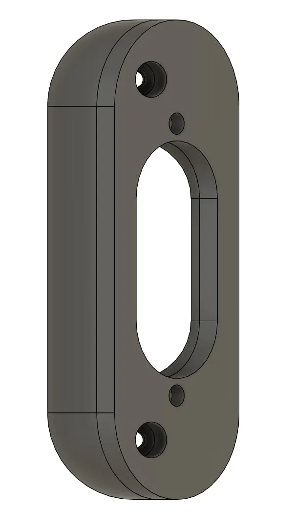 Angled Doorbell Mount compatible with Reolink Video Doorbell WIFI POE (Black, 35-Degree)