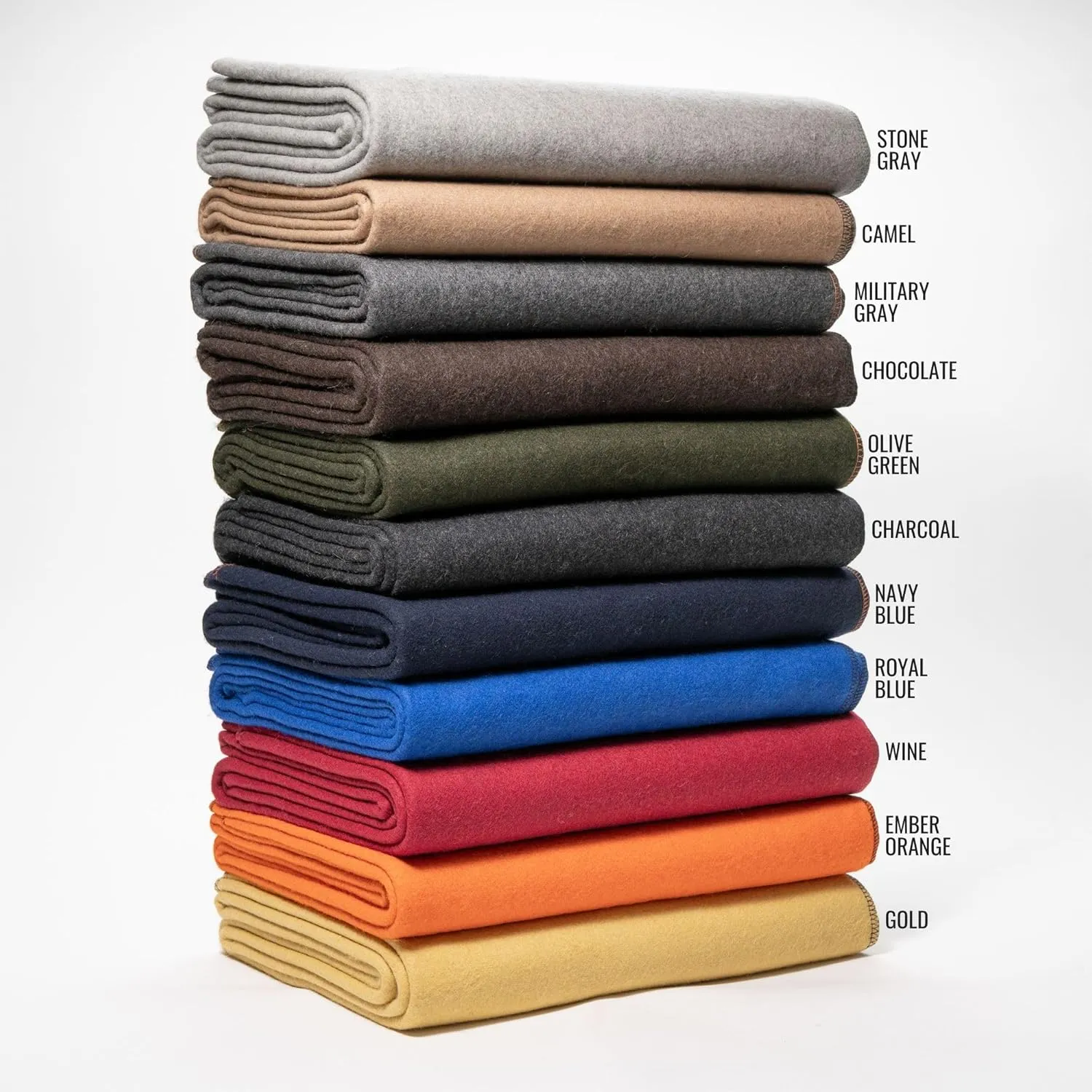 Arcturus Military Wool Blanket - Warm, Thick, Washable - Great for Outdoors, Camping, Stadium Blanket, Picnics, Travel - Car & Bushcraft Survival Kits, Large 64in x 88in 4.5 lb