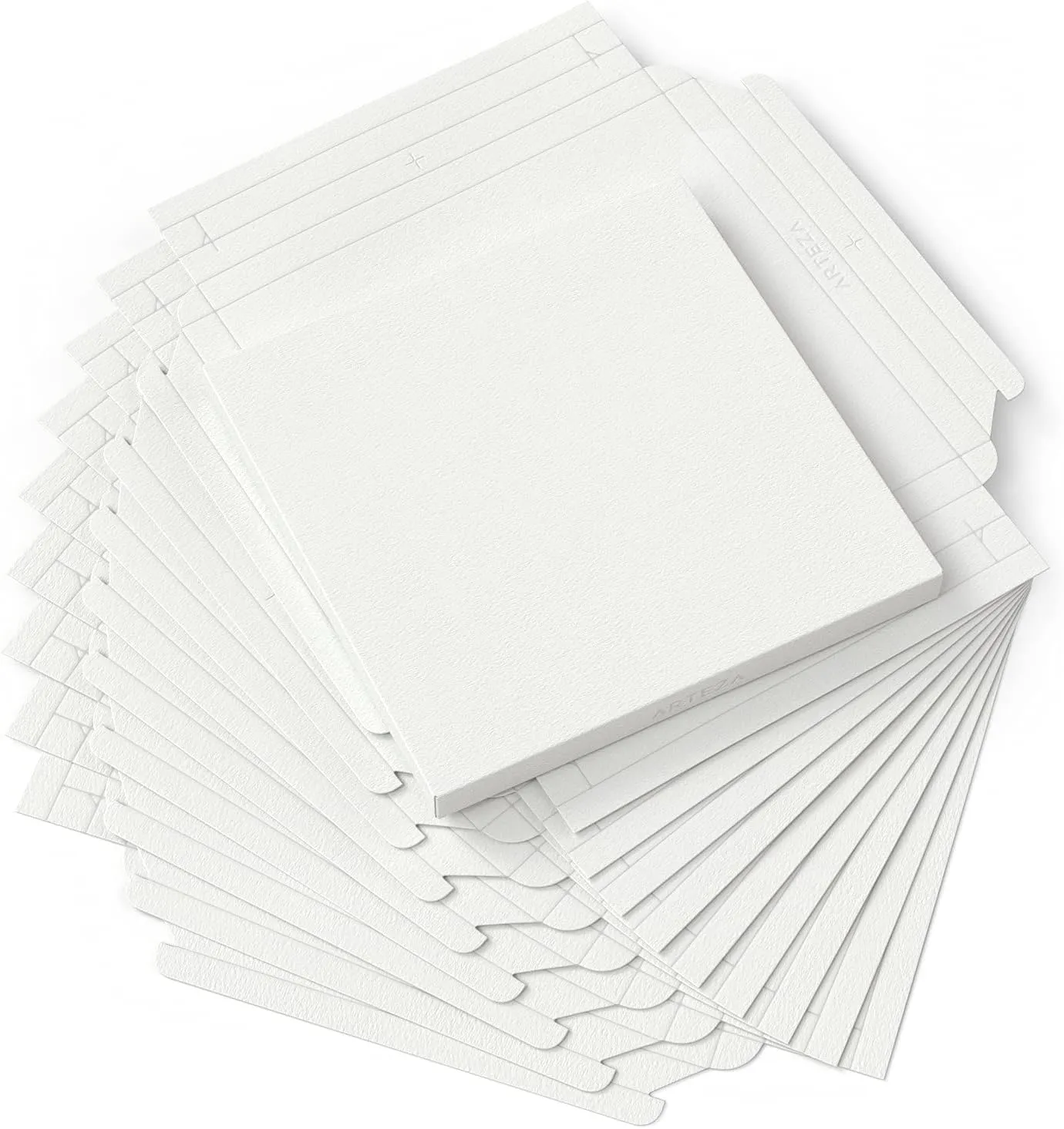 ARTEZA Watercolor Paper Foldable Canvas Pad, 9.53x9.53 Inches, 10 Sheets, Cotton Paper