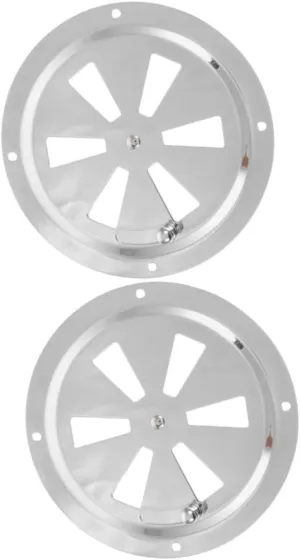 Artibetter 2pcs Stainless Steel Louvered Vent Cover Round Exhaust Ventilation Plate for Efficient Airflow Boats Yachts Homes and Offices Durable and Resistant Design